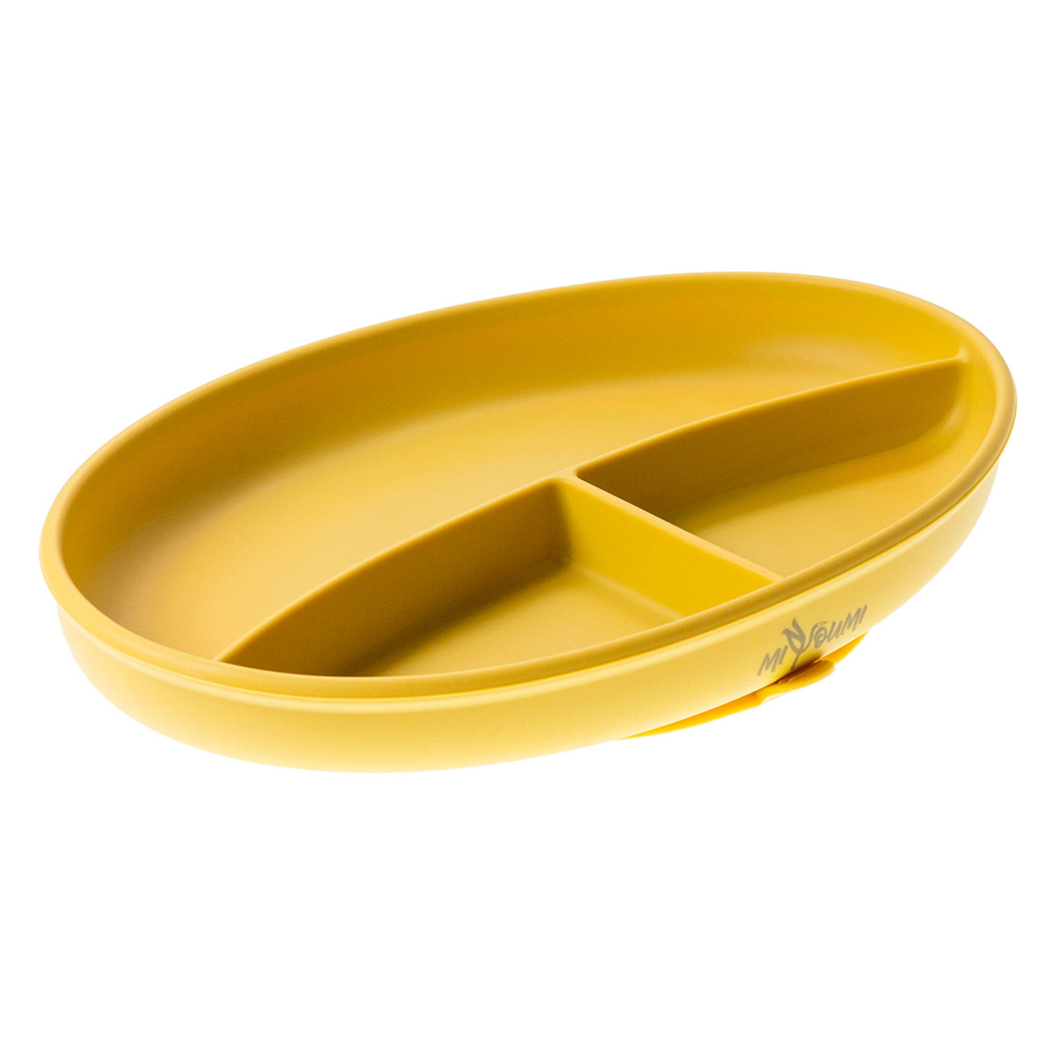 Тарелка силиконовая Miyoumi секционная на присоске Mustard - фото 1