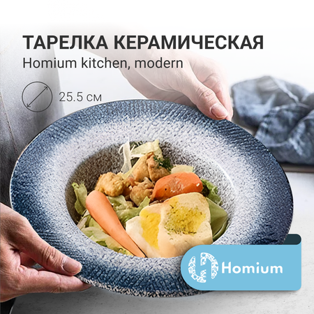 Тарелка ZDK Homium Kitchen Modern цвет сине-белый D25.5см (объем 500мл)