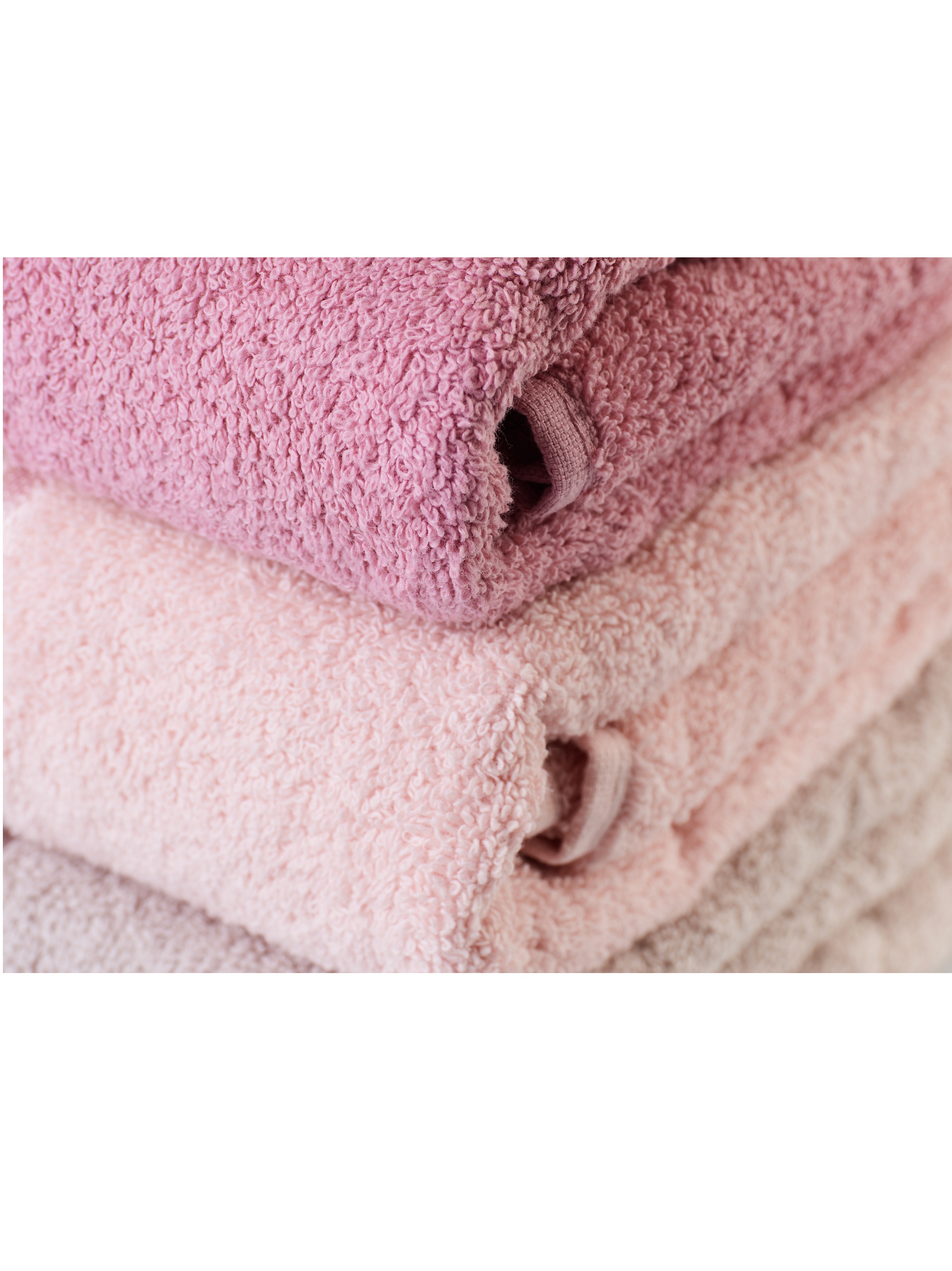 Набор полотенец 3 шт 70х140 см ATLASPLUS светло-розовый розовый серый - фото 5