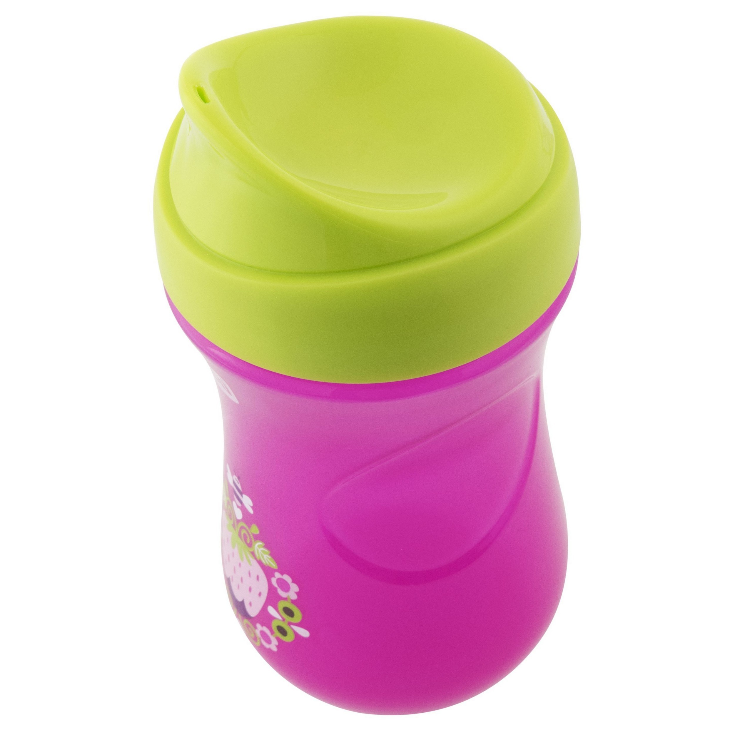 Чашка-поильник Chicco Easy Cup 266 мл с 12 месяцев Розовый Клубничка - фото 4