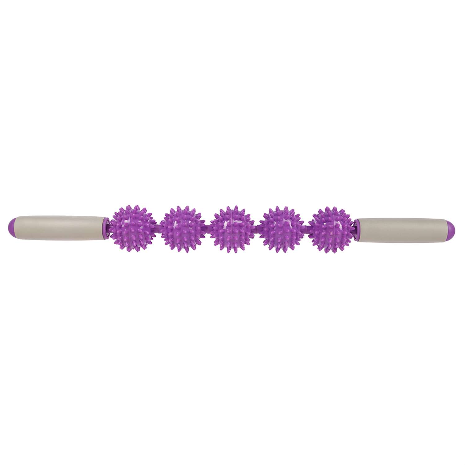 Массажёр ручной механический STRONG BODY МФР 5 массажных мячей на палке фиолетовый - фото 3