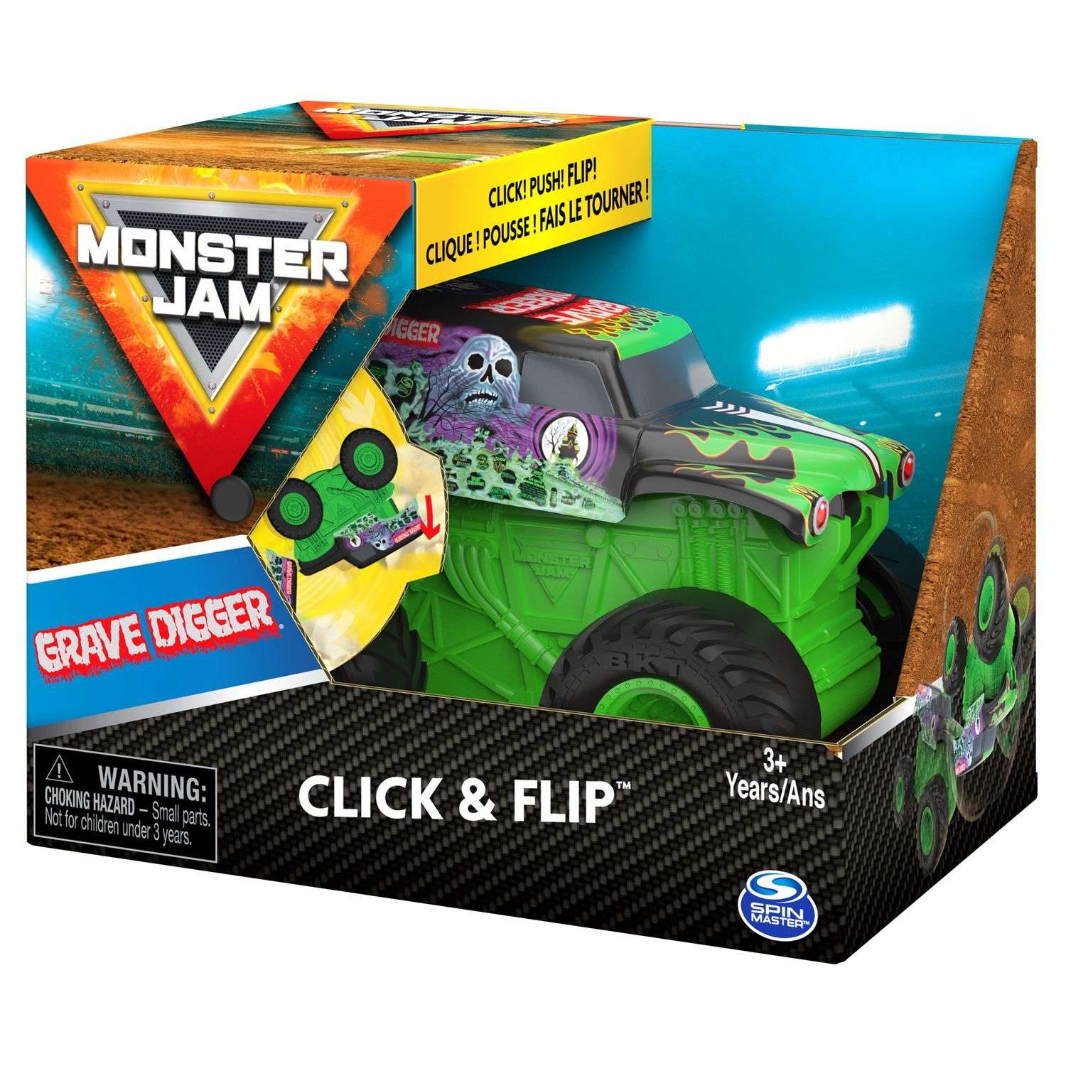 Машинка Monster Jam 1:43 Grave Digger инновационная 6061554 6061554 - фото 3