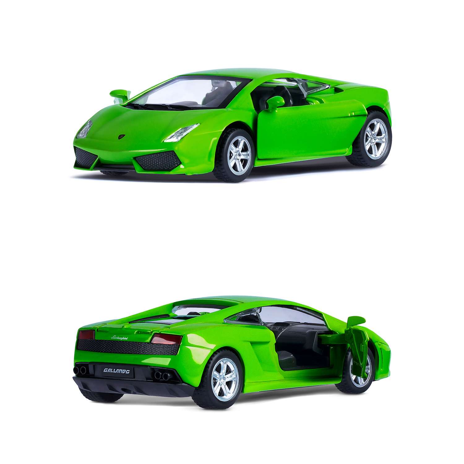 Машинка металлическая АВТОпанорама игрушка детская Lamborghini Gallardo LP560-4 1:43 зеленый JB1200136 - фото 6
