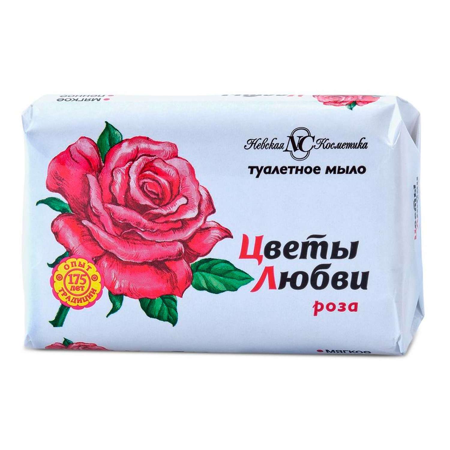 Мыло туалетное НЕВСКАЯ КОСМЕТИКА Цветы любви Роза 90г - фото 1