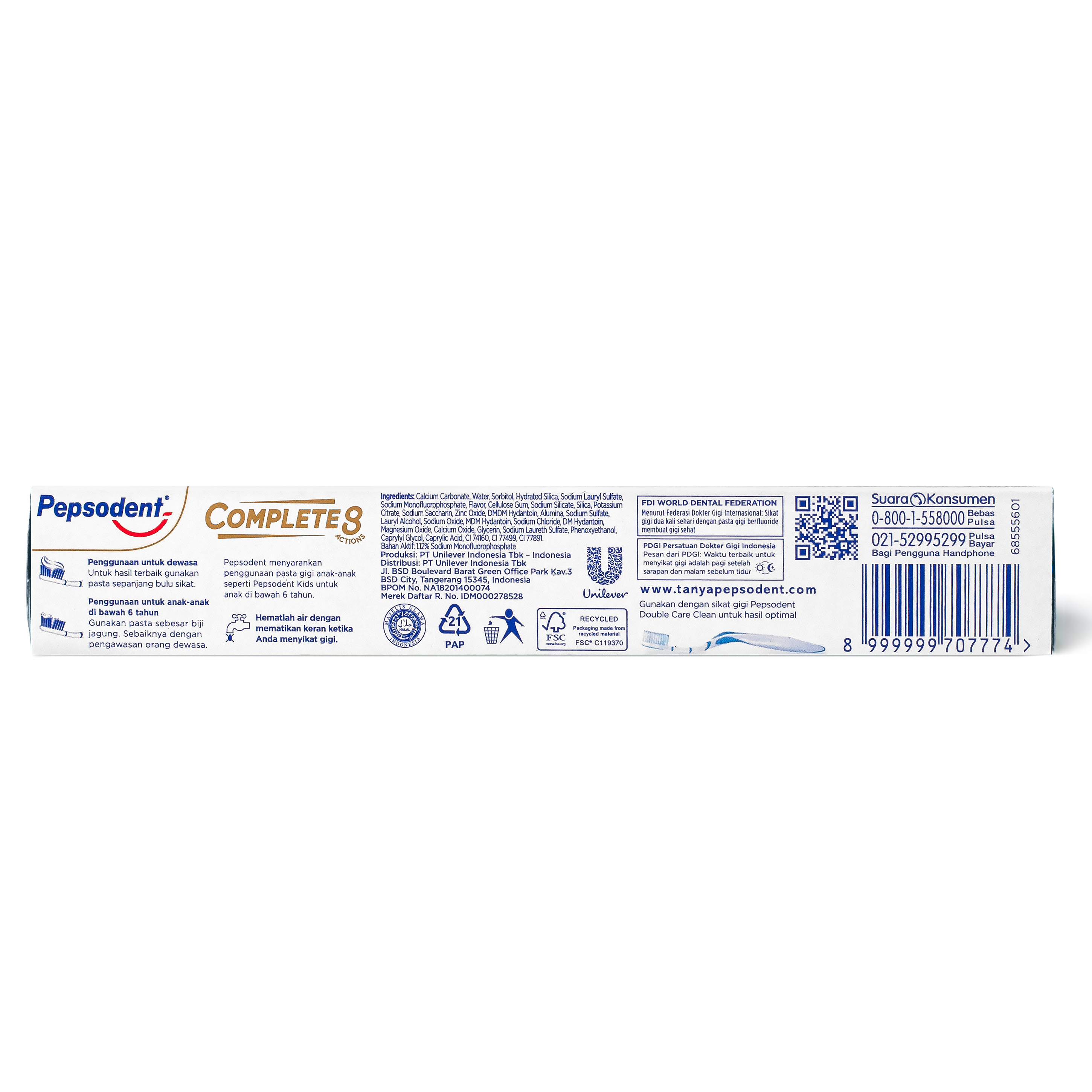 Зубная паста Pepsodent Комплекс 8 Отбеливание Complite 8 Whitening 75 гр - фото 2