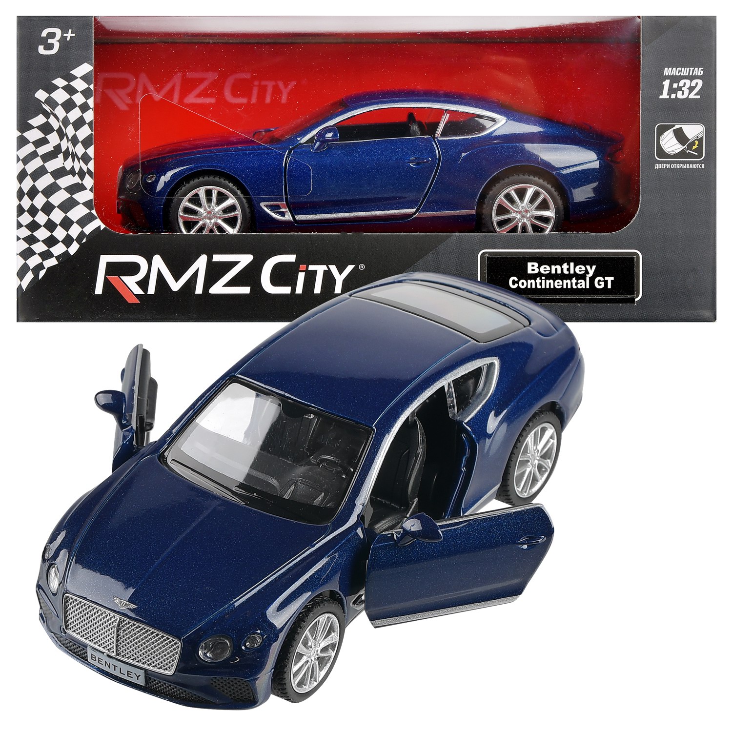 Автомобиль Uni-Fortune Bentley 1:32 554043-BLU - фото 2