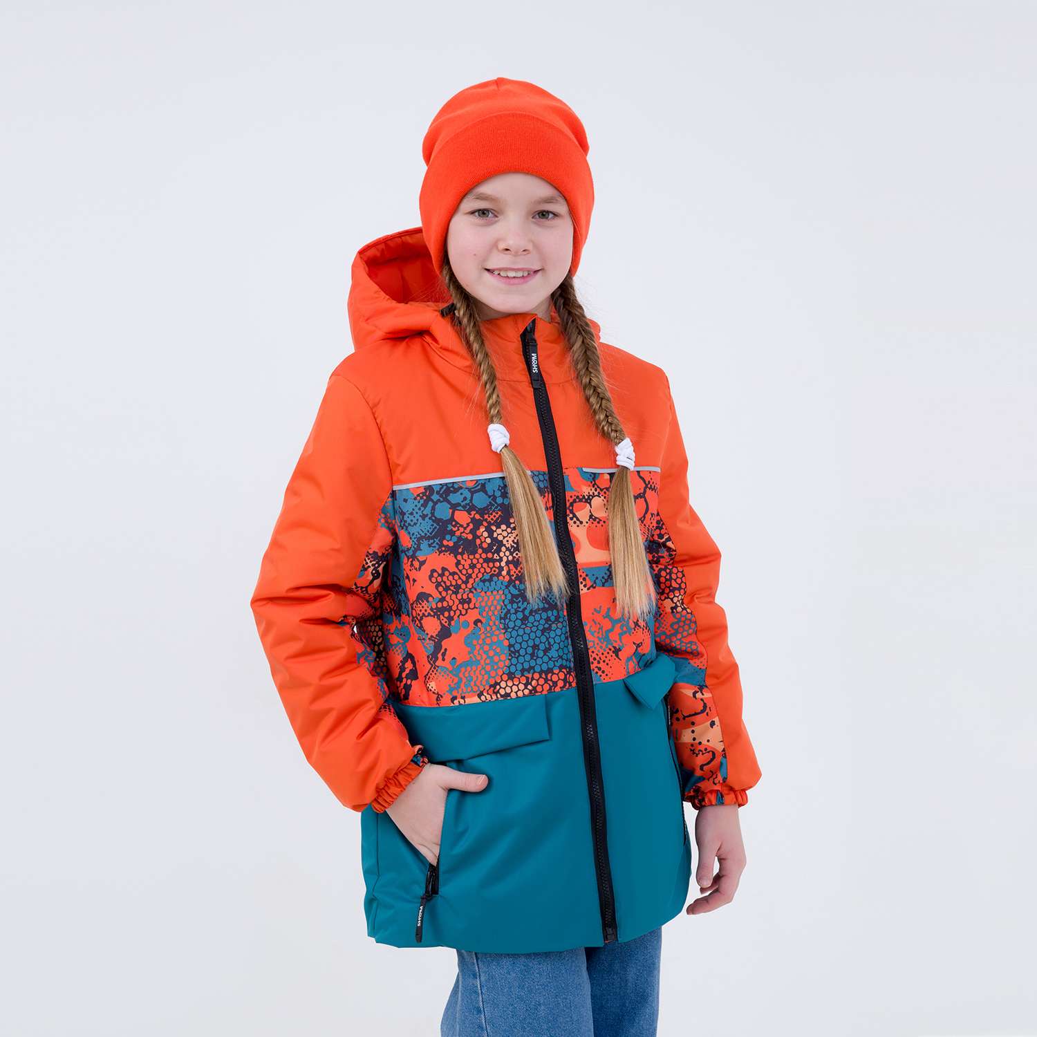 Куртка Shoom Куртка 22-024 Оранжевый/принт - фото 1