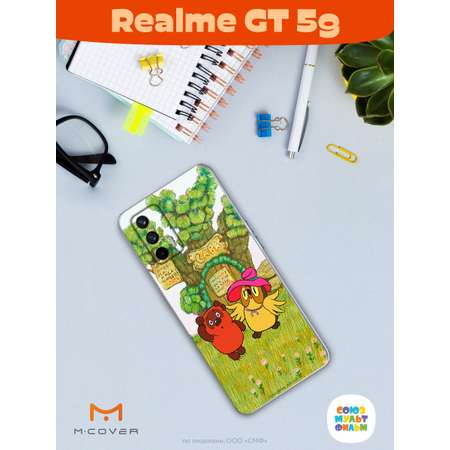 Силиконовый чехол Mcover для смартфона Realme GT 5G Союзмультфильм Медвежонок и Сова