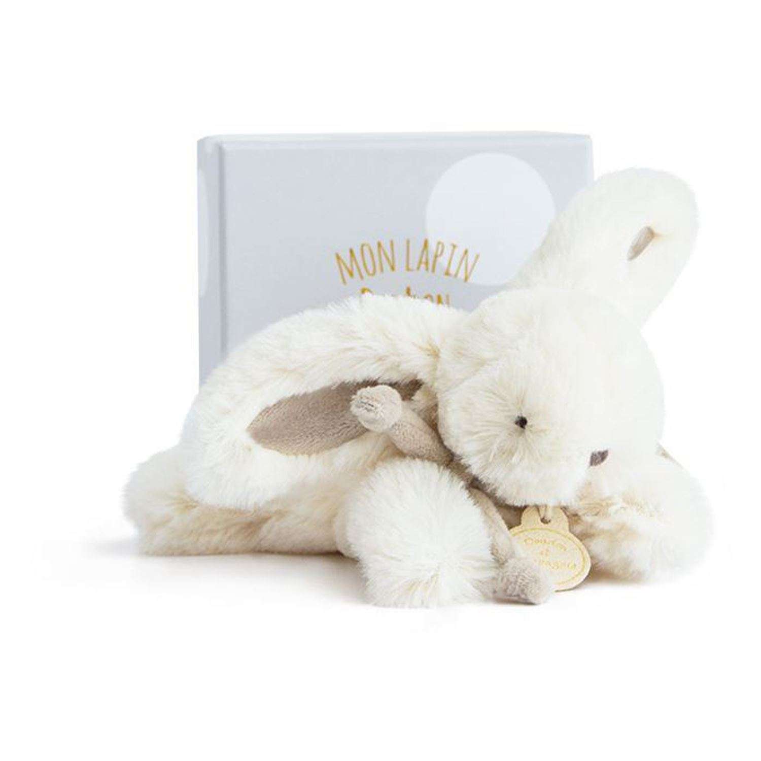 Мягкая игрушка Doudou et compagnie  Кролик BonBon 16 см бежевый - фото 2