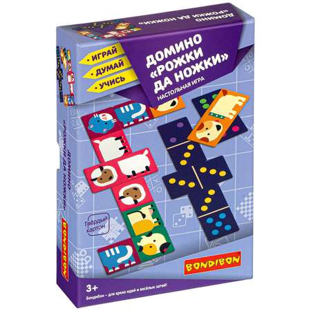 Настольная игра BONDIBON домино Рожки да ножки 2 в 1