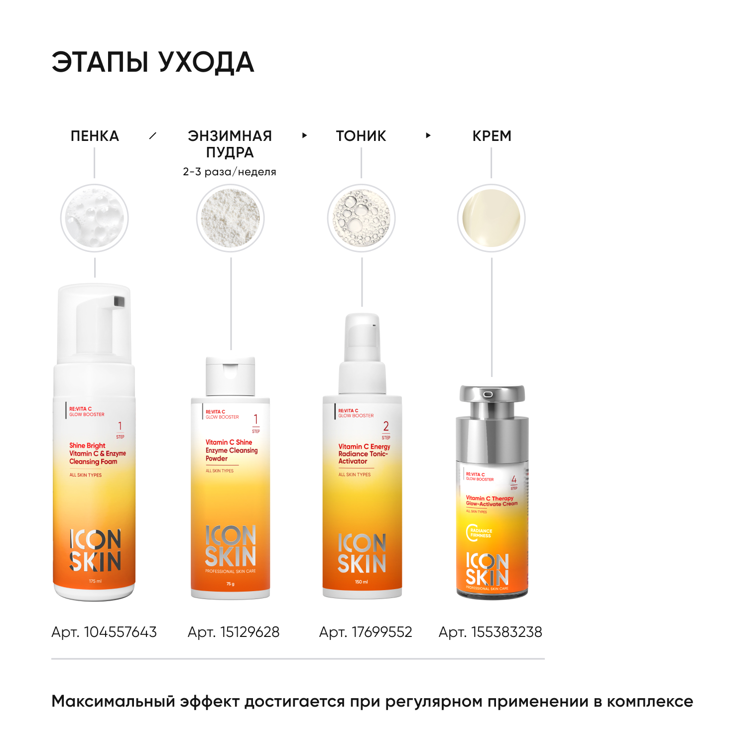 Энзимная пудра ICON SKIN для умывания vitamin c shine - фото 10