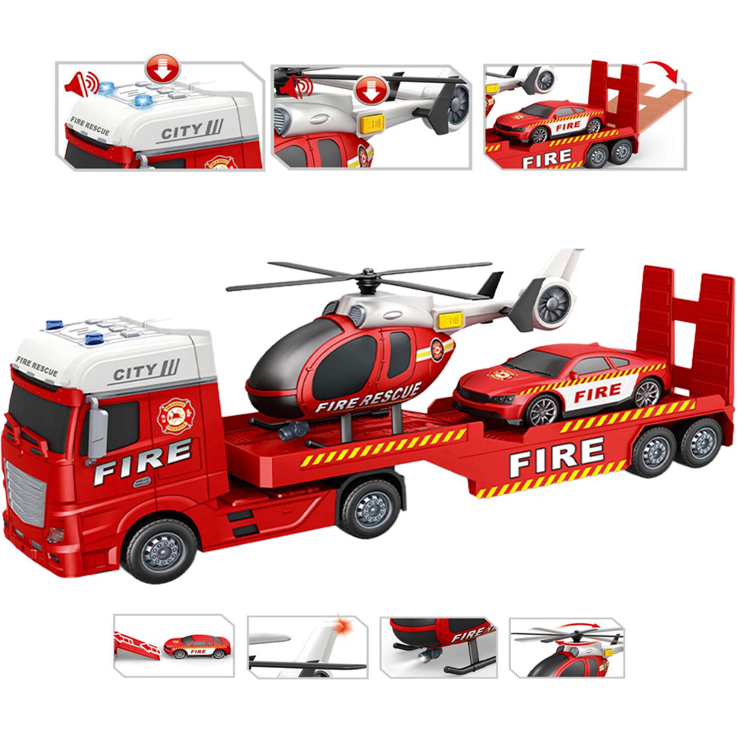 Игровой набор Givito Городской пожарно спасательный транспортер G235-476 - фото 1