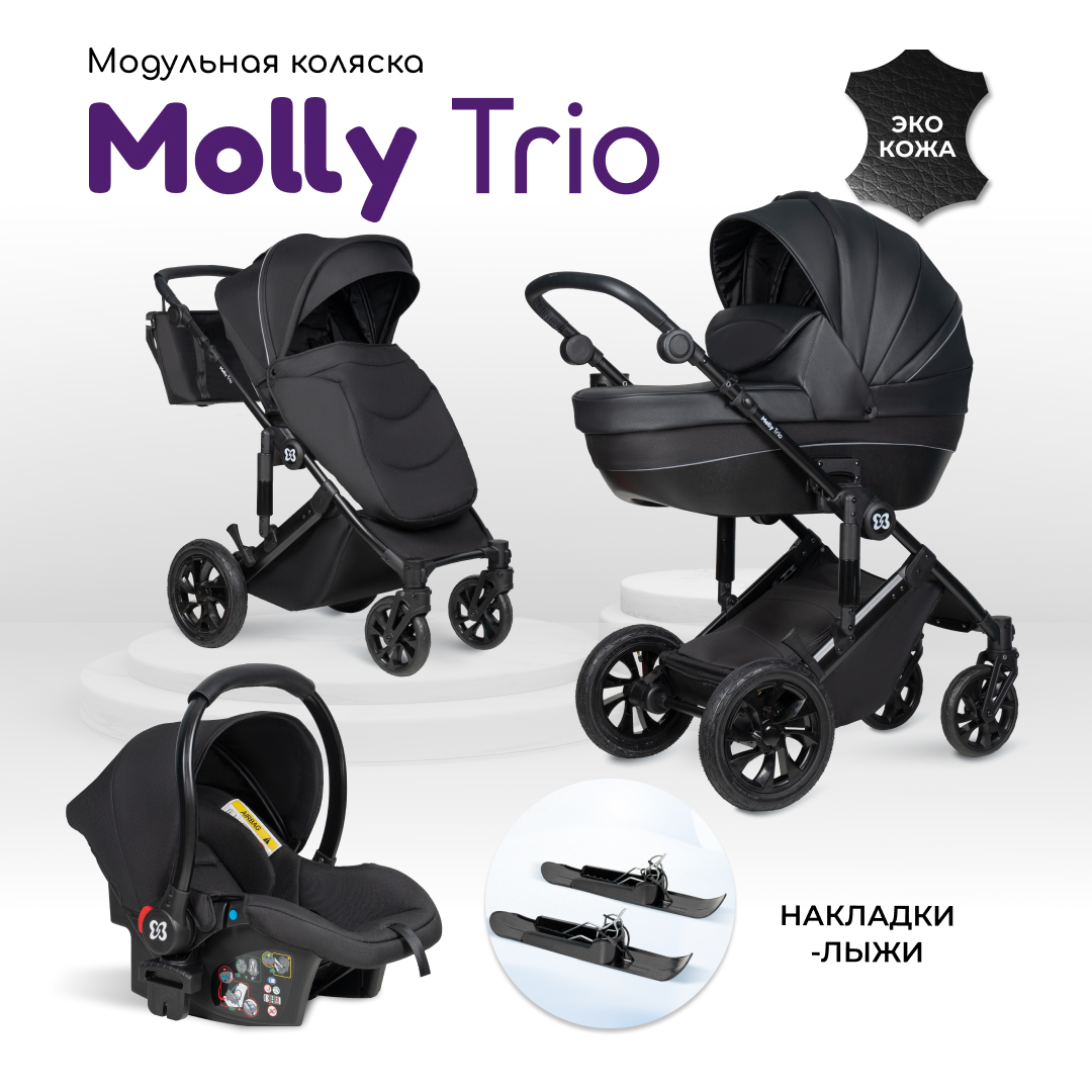 Модульная коляска 3 в 1 Farfello Molly Trio купить по цене 45425 ₽ в  интернет-магазине Детский мир