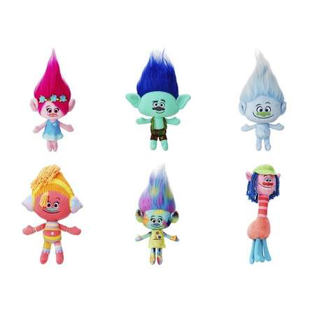 Тролли из плюша Trolls в ассортименте