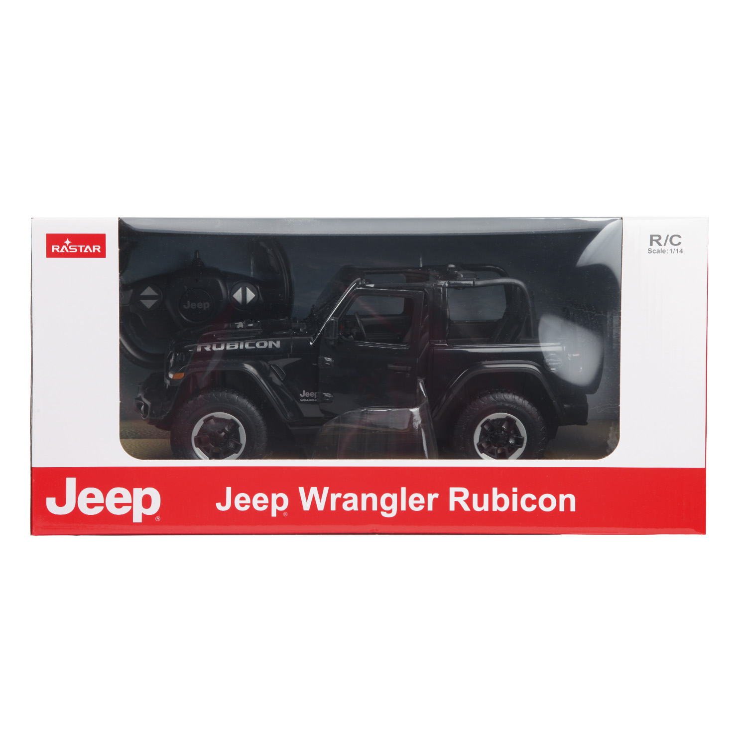 Машина Rastar РУ 1:14 Jeep Wrangler JL Черная 79400