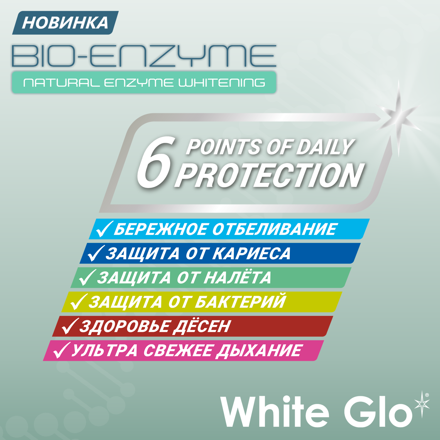 Зубная паста WHITE GLO отбеливающая биоэнзим 100 г - фото 5