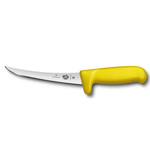 Нож кухонный Victorinox Fibrox 5.6618.12 стальной разделочный лезвие 120 мм прямая заточка желтый