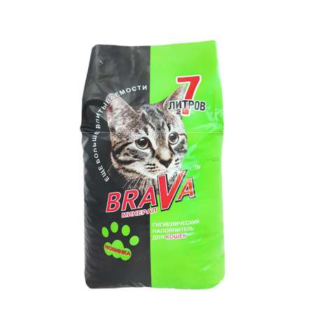 Наполнитель для кошек BraVa минеральный бентонитовый универсальный 7л