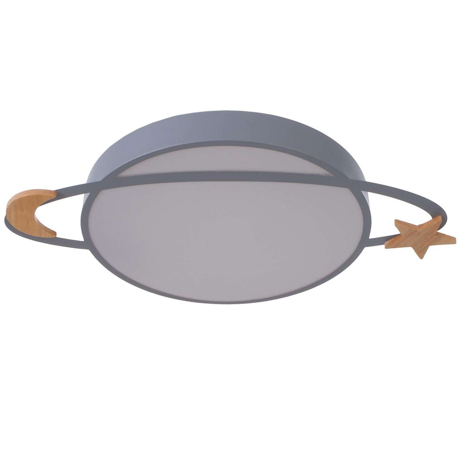 Люстра BayerLux с ПДУ «Сатурн» 1хLED 90Вт 3000-6000К серый - фото 1