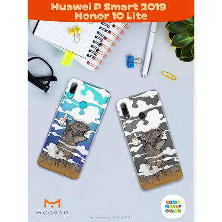 Силиконовый чехол Mcover для смартфона Huawei P Smart 2019 Honor 10 Lite Союзмультфильм Ежик в тумане и дымка