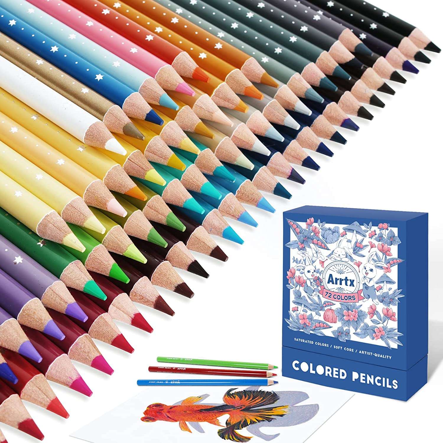 Восковые цветные карандаши Arrtx Arrtx 72 цвета - фото 3