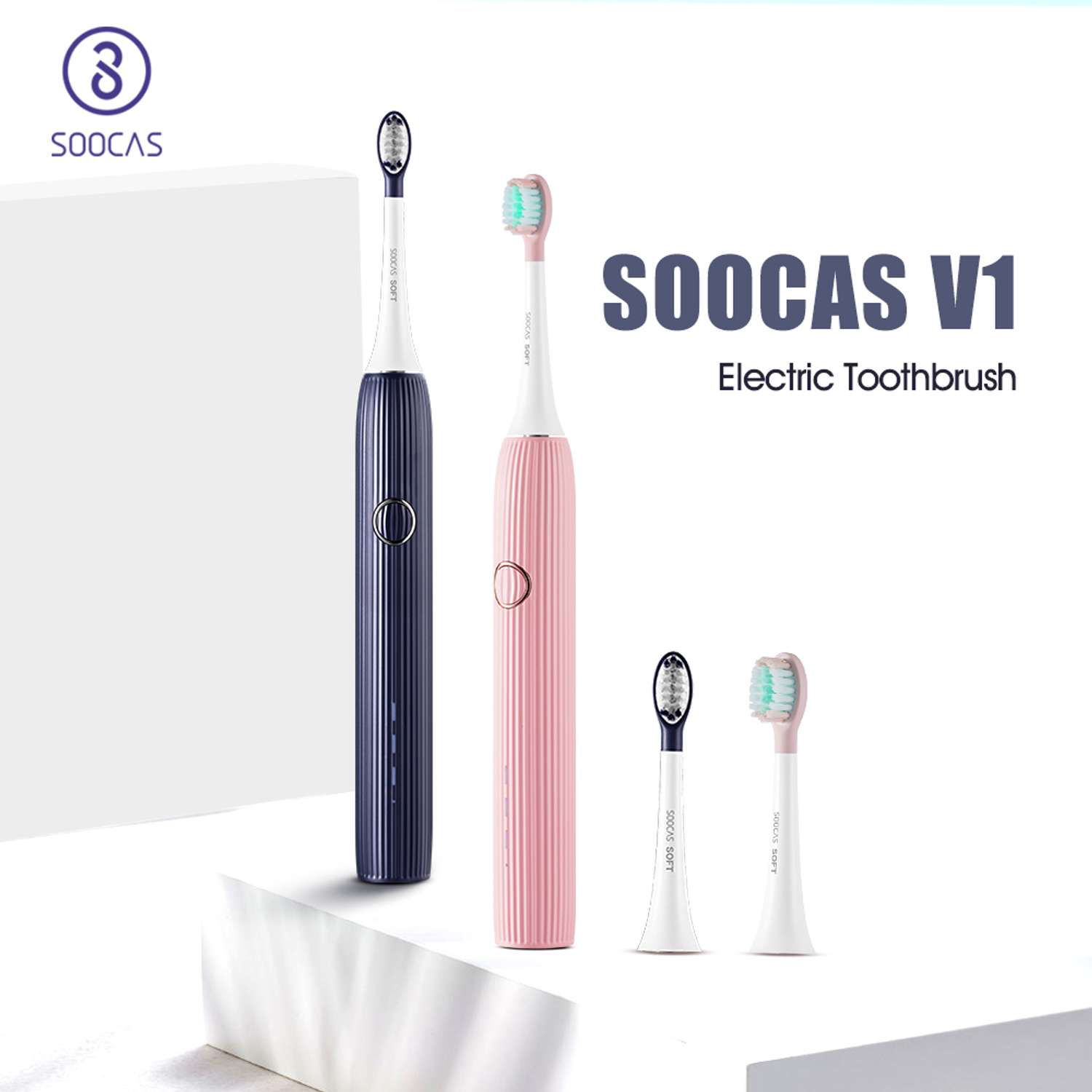 Зубная щётка Электрическая Soocas V1 синяя - фото 3