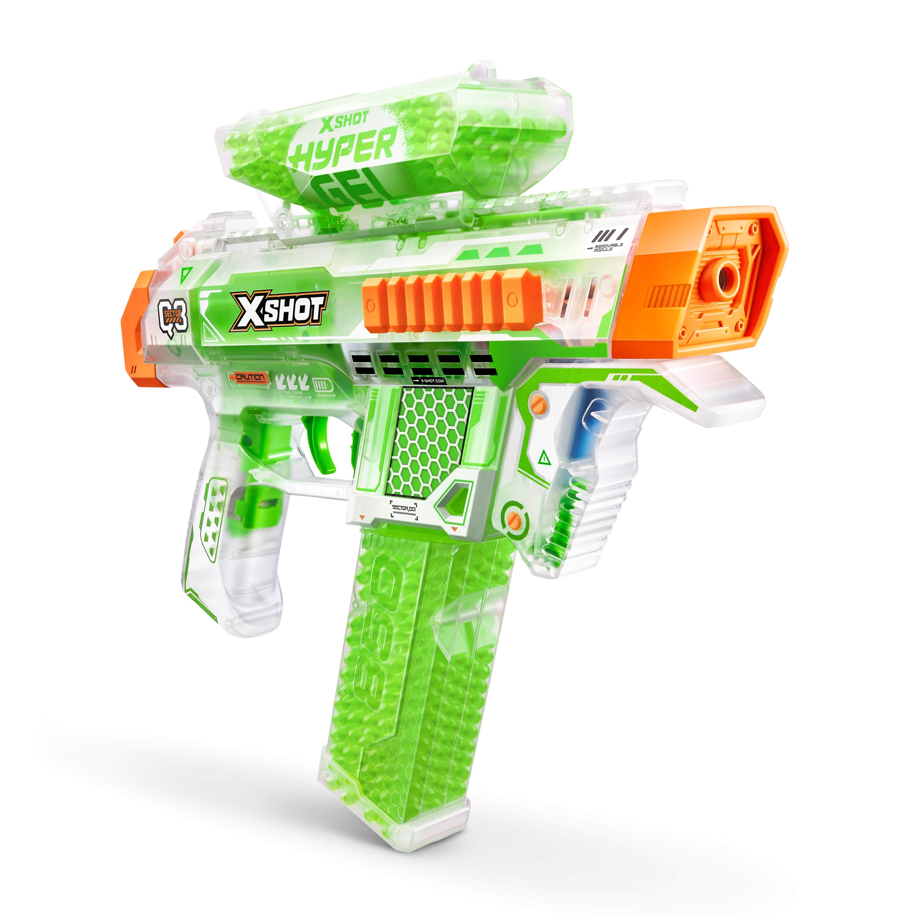 Игровой набор для стрельбы Zuru XSHOT  Hypergel glow in the dark Бластер Найтстрайкер 5000 гелевых шариков в комплекте - фото 2