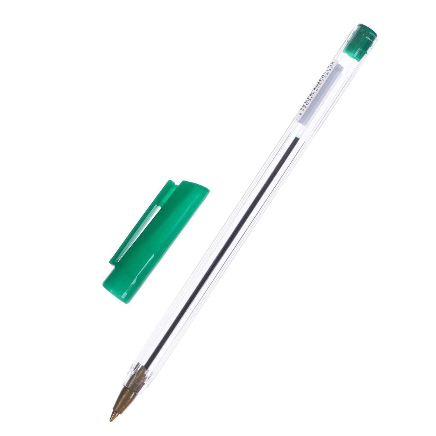 Ручка Calligrata 0.7 мм зеленый корпус прозрачный - фото 2