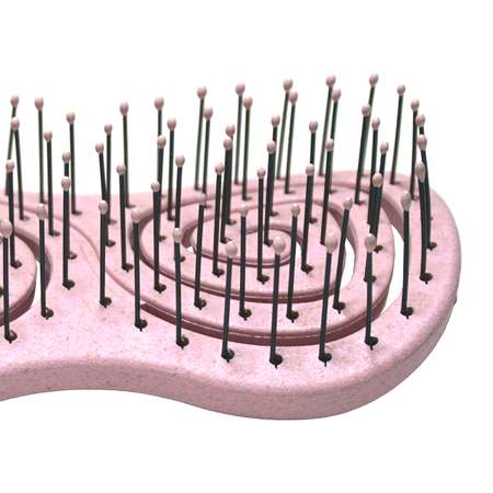 Расческа для волос SOLOMEYA Подвижная мини Светло-розовая