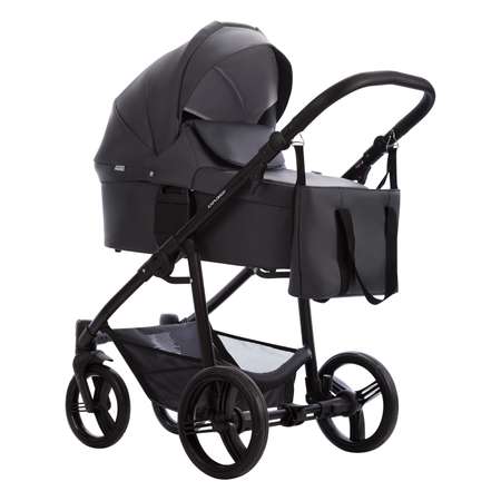 Коляска 2в1 Bebetto Explorer Air Pro экокожа шасси Черное 03