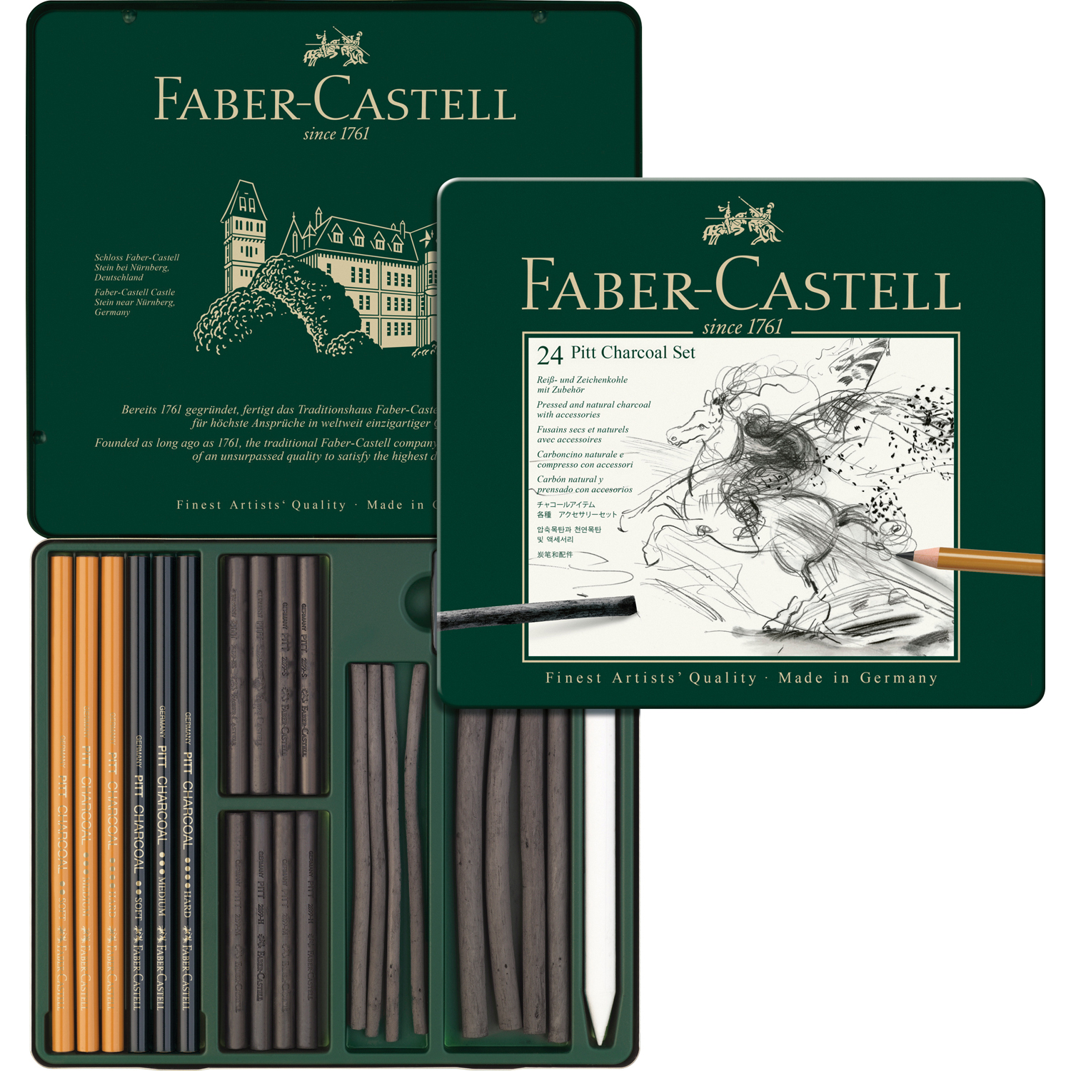 Набор художественный Faber Castell Pitt Charcoal 24 предмета - фото 2