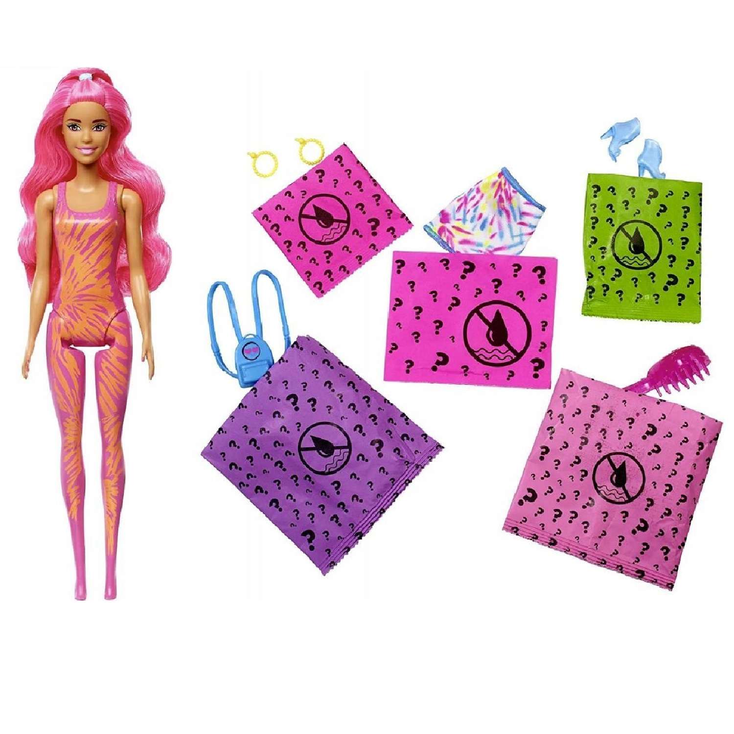 Кукла Barbie Неоновая серия в непрозрачной упаковке (Сюрприз) HCC67 HCC67 - фото 2