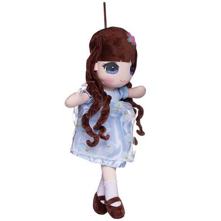 Кукла ABTOYS Мягкое сердце мягконабивная в голубом платье 50 см