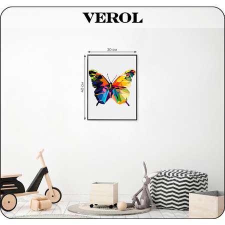 Набор для творчества VEROL Бабочка рисуем наклейками по номерам