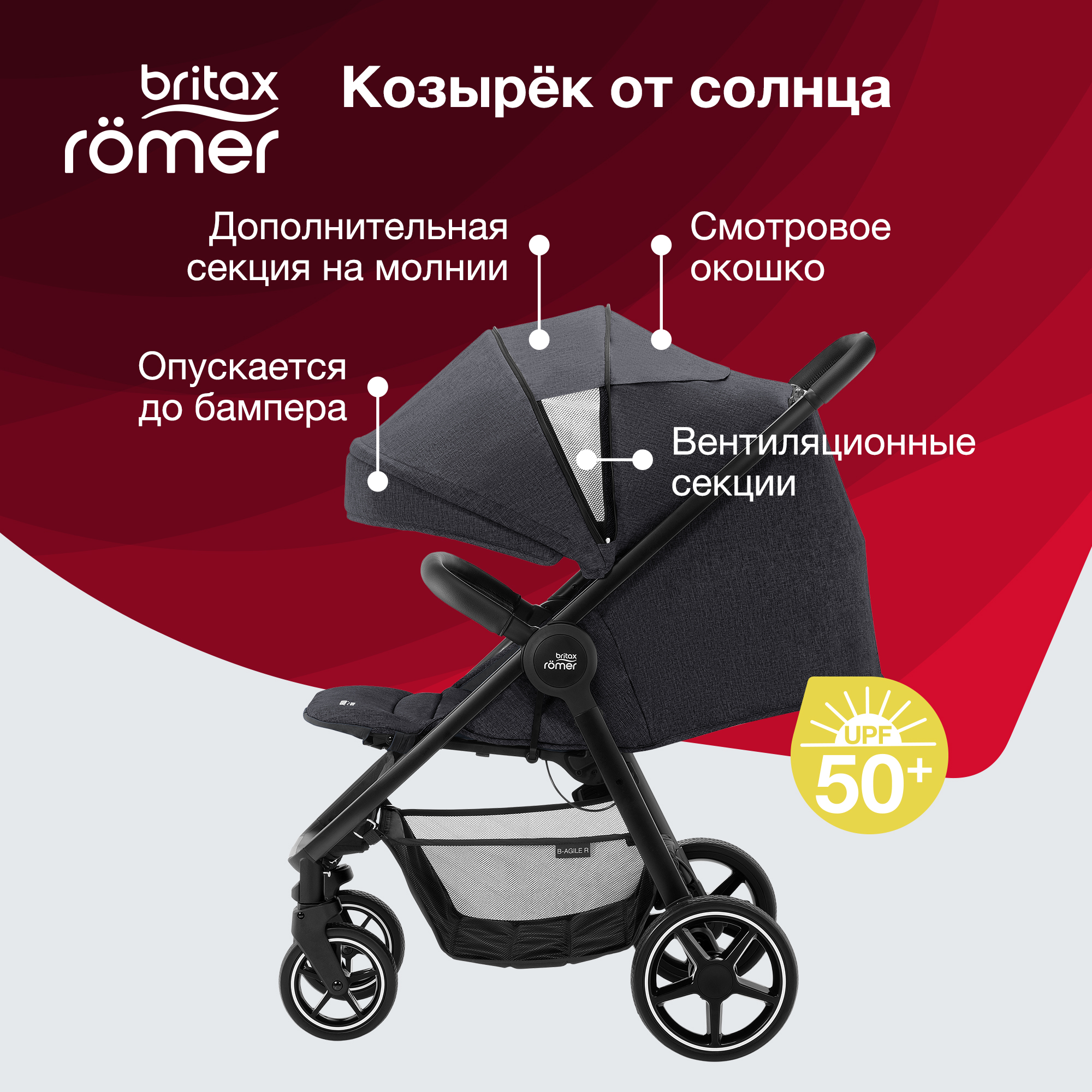 Коляска Britax Roemer B-Agile R Shadow-black - фото 7