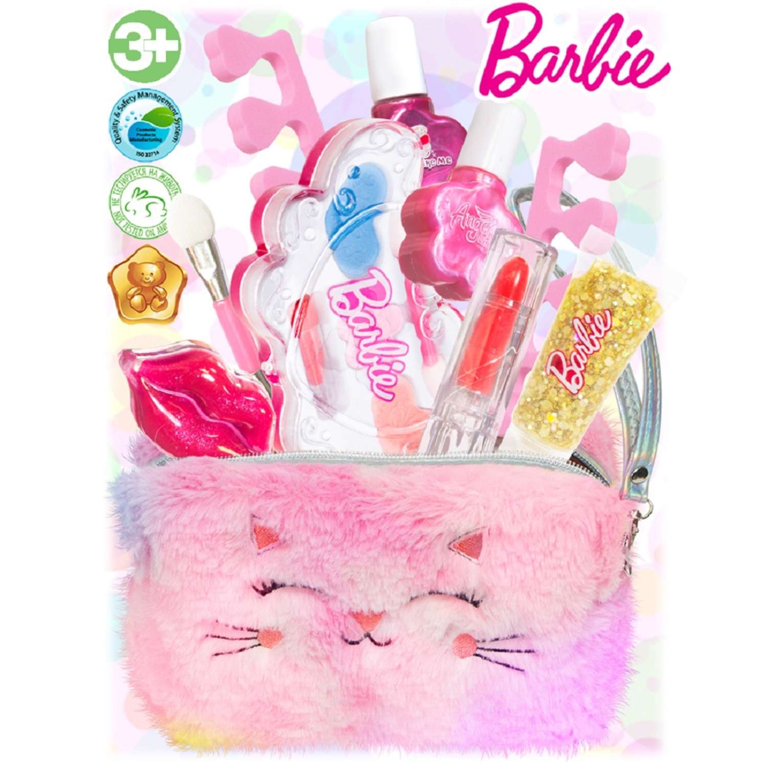 Набор детской косметики Barbie для девочек Мех - фото 3