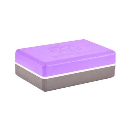 Блок для йоги Body Form BF-YB04 фиолетовый/серый