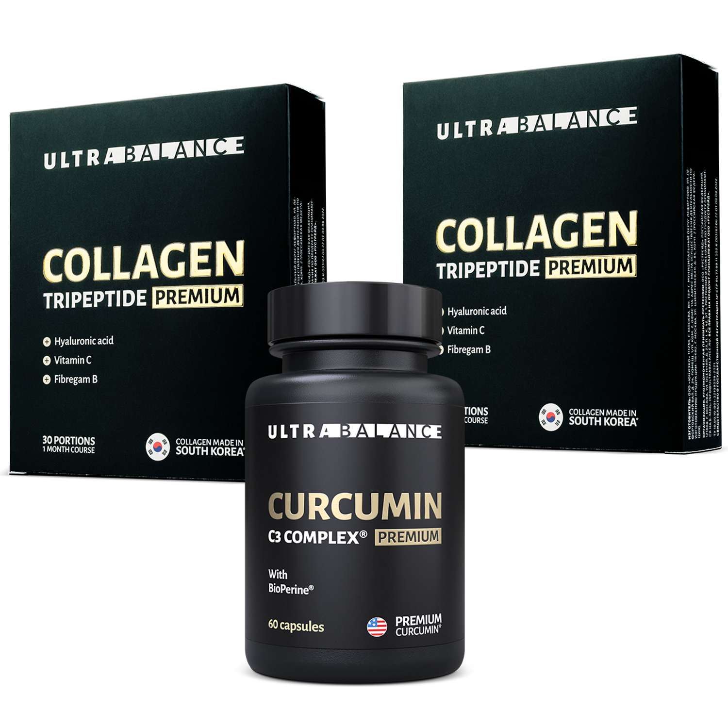 Комплекс для суставов связок UltraBalance премиум витамины куркумин и коллаген БАД в саше для взрослых мужчин и женщин - фото 1