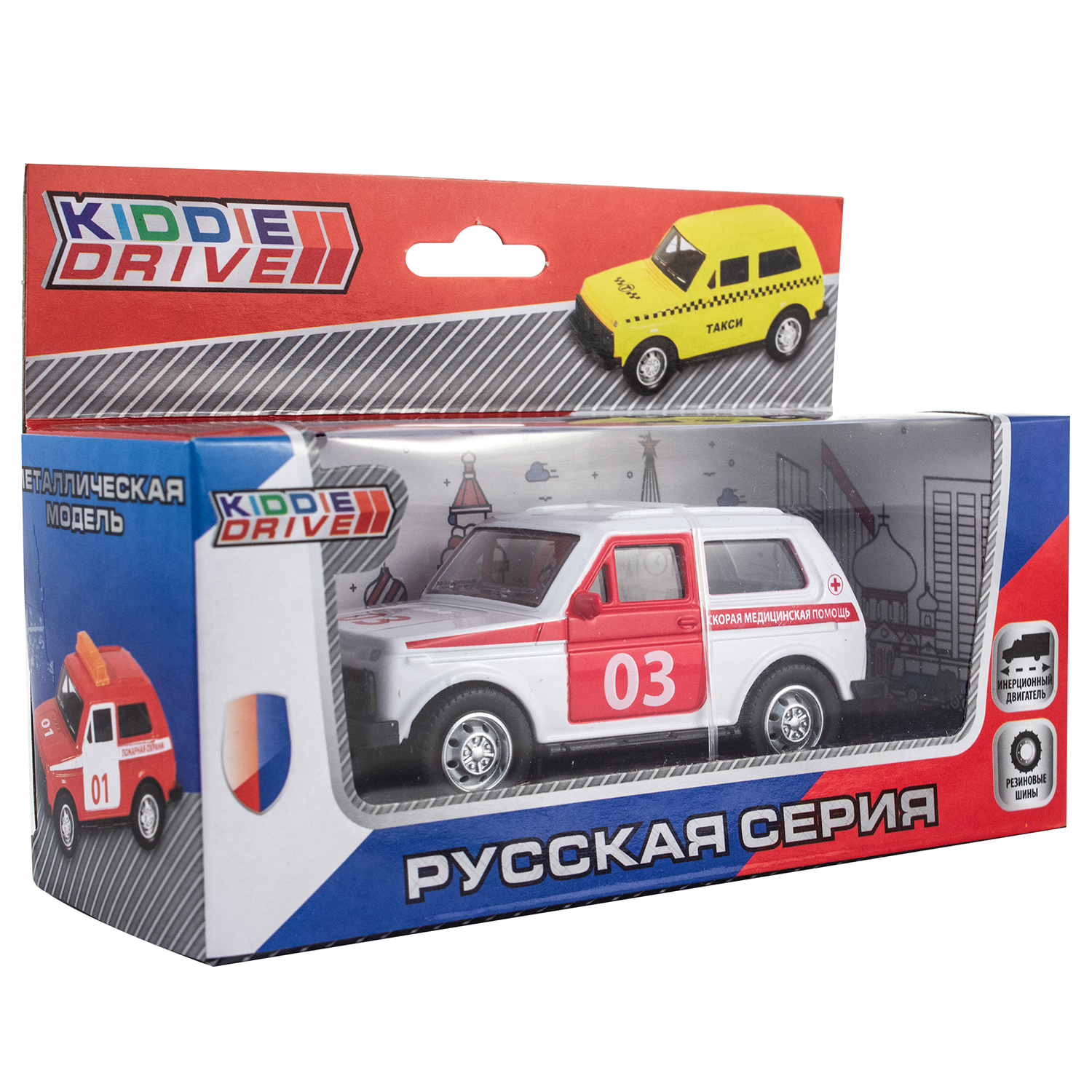 Внедорожник KiddieDrive медицинский 11см инерционный 1501254 - фото 4