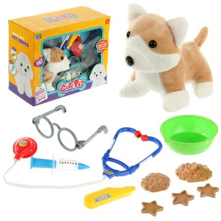 Набор доктора Ветеринар Veld Co с мягкой игрушкой собакой 11 предметов