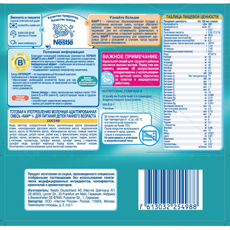 Состав смеси нан для новорожденных. Детское питание нан 1 состав. Детское питание нан 1 состав смеси. Нан смесь для новорожденных 1 состав. Нан 1 смесь состав смеси.