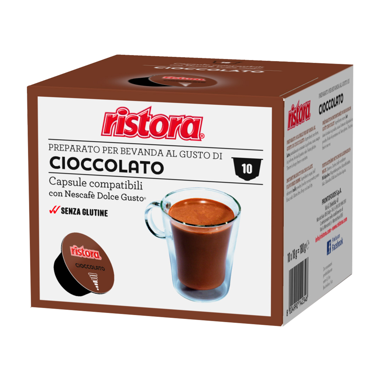 Горячий шоколад RISTORA в капсулах формата Dolce gusto 10 шт - фото 1