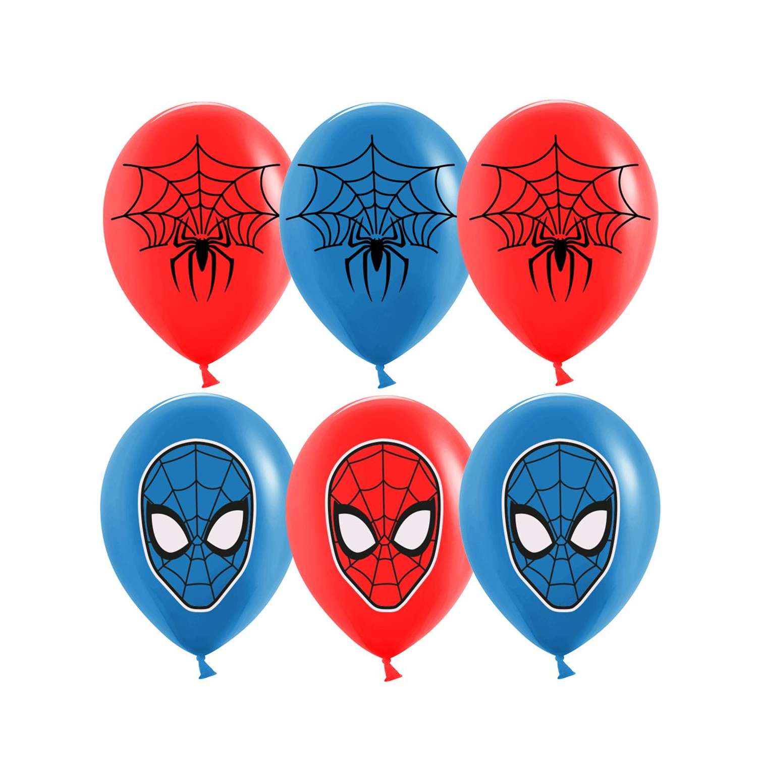 Воздушные шары Riota Человек-паук 30 см 15 шт - фото 2