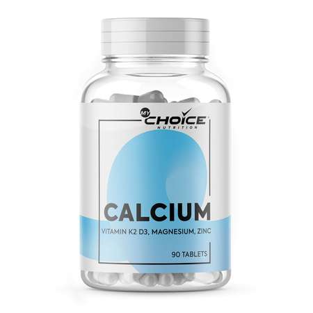 Биологическая активная добавка MyChoice Nutrition Calcium Vitamin K2 D3 Magnesium Zinc 90таблеток