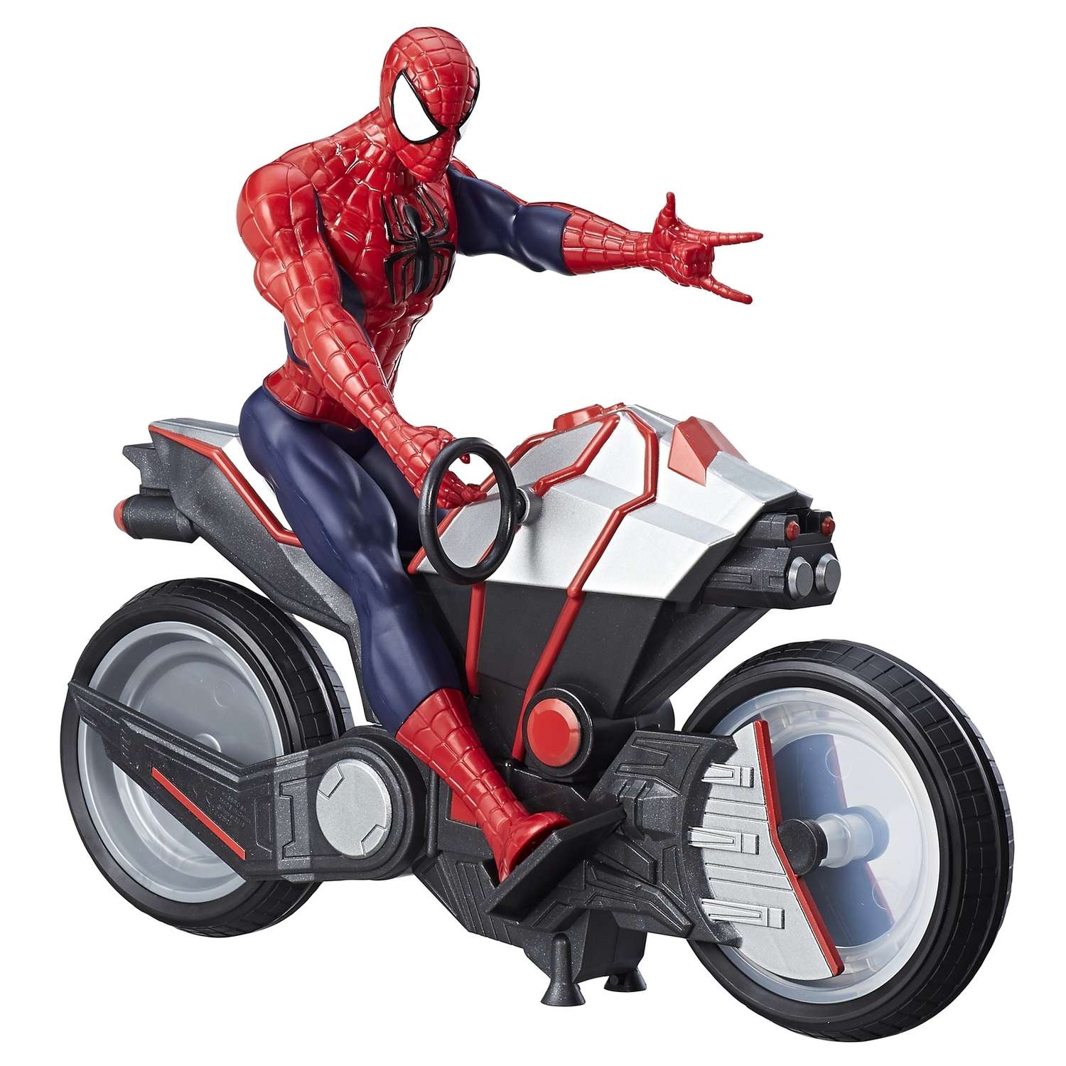 Фигурка Человек-Паук (Spider-man) Человек-Паук и мотоцикл B9767EU6 - фото 2