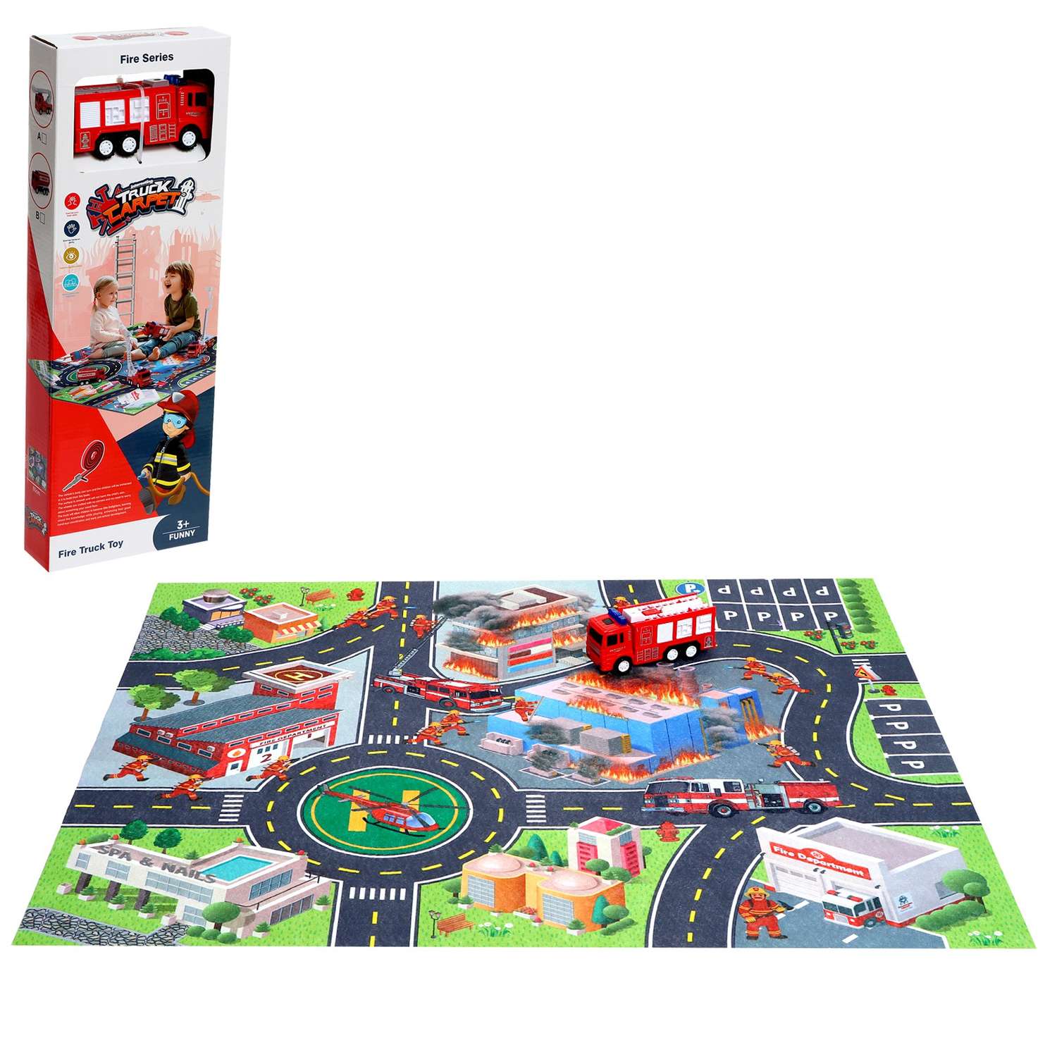 Игровой набор Sima-Land «Город» с ковриком и машинкой 9577569 - фото 1
