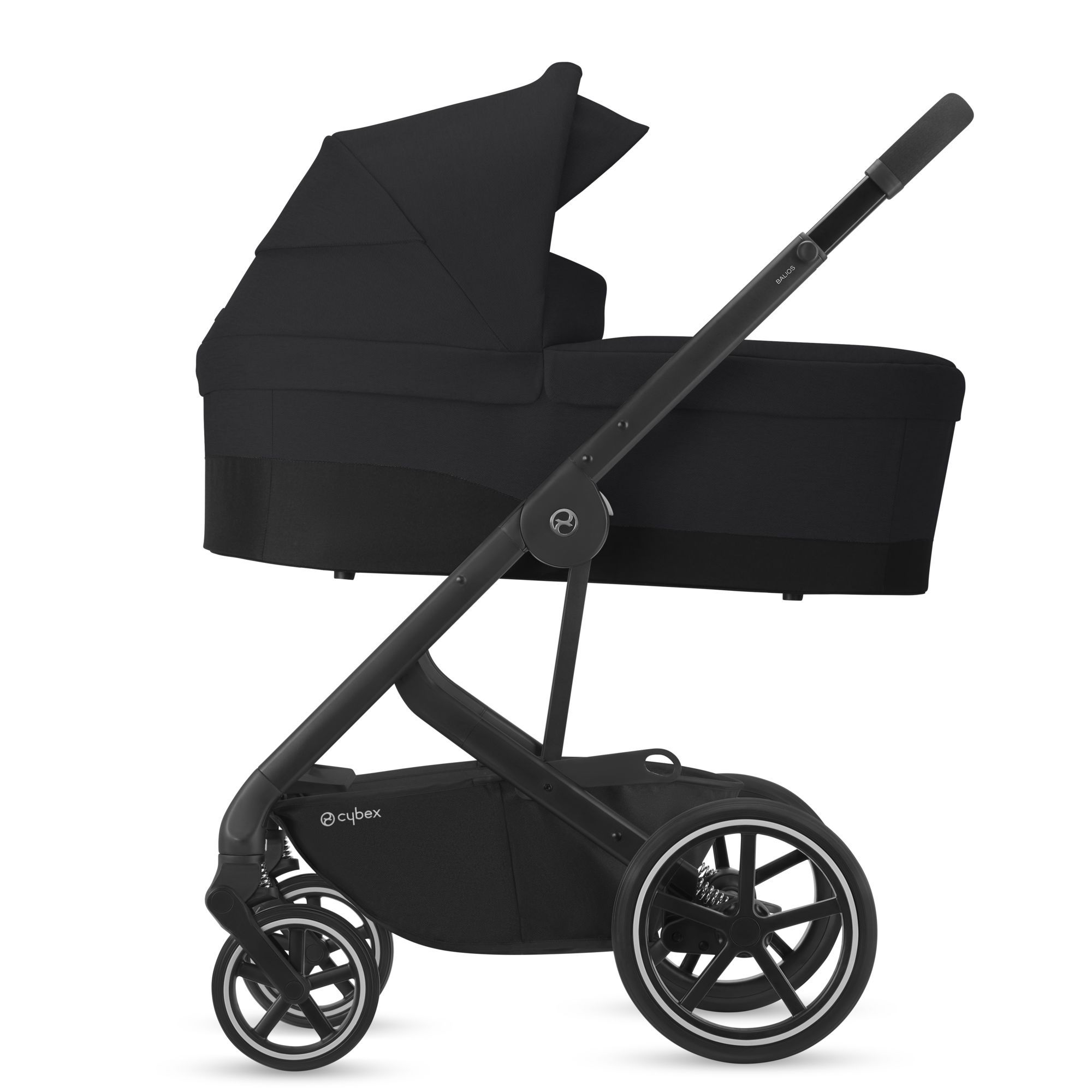 Коляска 3в1 Cybex Balios S BLK с дождевиком Deep Black - фото 4