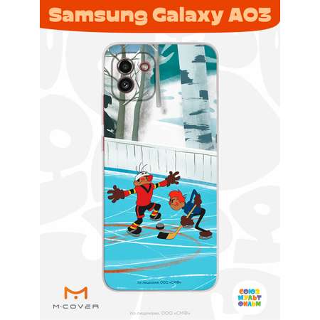 Силиконовый чехол Mcover для смартфона Samsung Galaxy A03 Союзмультфильм Спаситель Вымпела