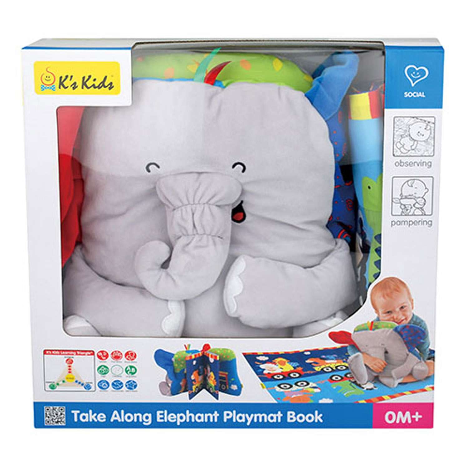 Развивающая игрушка «Слон» световая на брелке, цвета МИКС