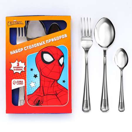 Набор MARVEL детских столовых приборов 3 предмета Человек-паук
